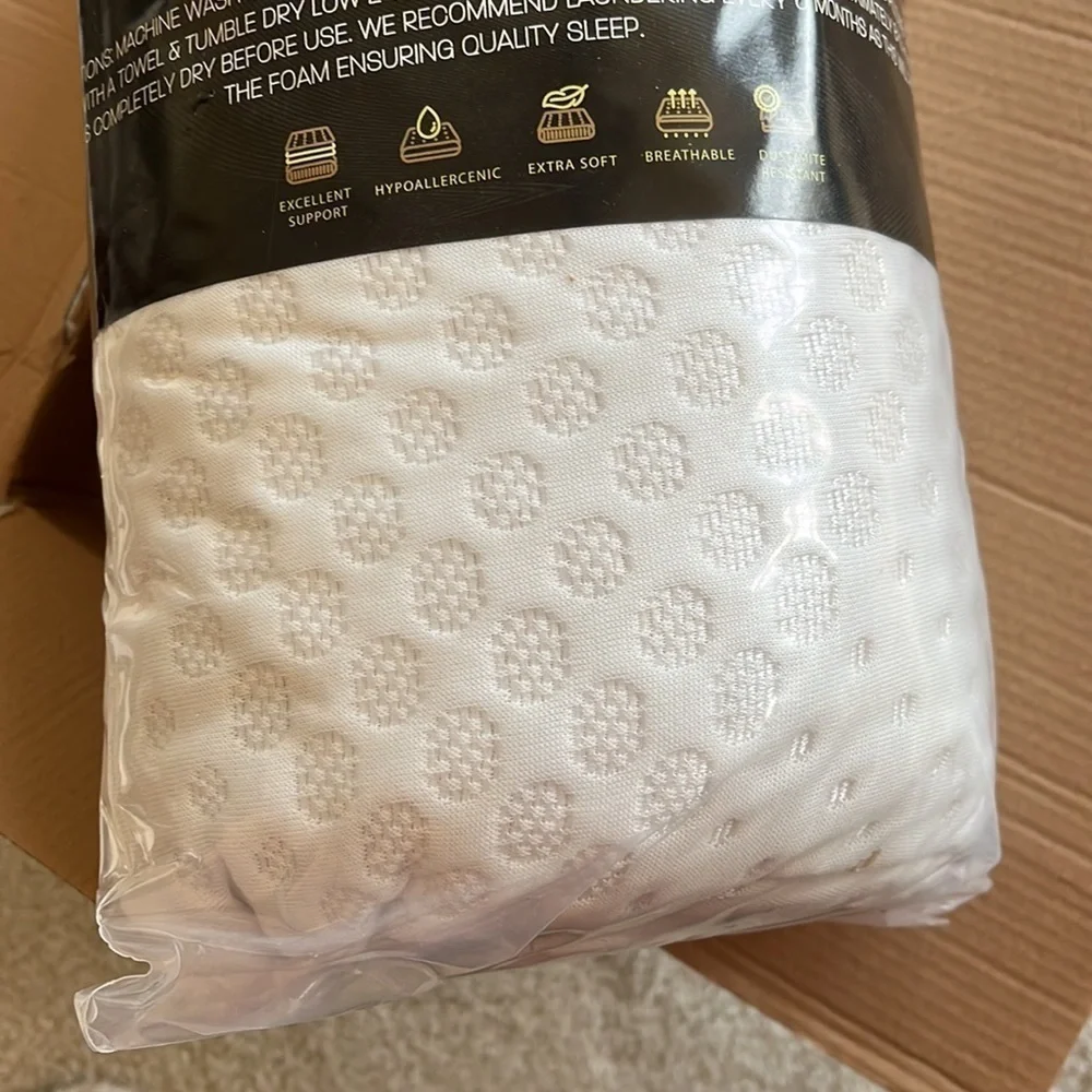 Brand New Cooling Memory Foam Pillow Side Stomach Back Sleeper Washable Bamboo